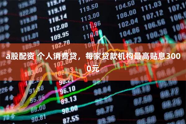 a股配资 个人消费贷，每家贷款机构最高贴息3000元