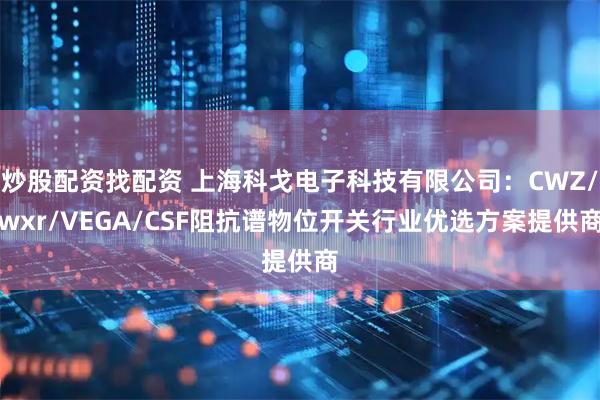 炒股配资找配资 上海科戈电子科技有限公司：CWZ/wxr/VEGA/CSF阻抗谱物位开关行业优选方案提供商